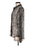 Equipment Animal Print Silver Long Sleeve Blouse Size M - photo 5