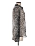 Equipment Animal Print Silver Long Sleeve Blouse Size M - photo 4