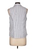 Nine West Stripes Blue Sleeveless Button-Down Shirt Size L - photo 2