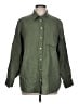 Gap 100% Linen Green Long Sleeve Button-Down Shirt Size Lg Petite - photo 1