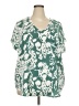 Jodifl 100% Polyester Green Short Sleeve Blouse Size 2X - photo 1