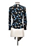 No.6 Store 100% Silk Floral Black Long Sleeve Silk Top Size XS (0) - photo 2