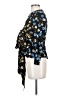 No.6 Store 100% Silk Floral Black Long Sleeve Silk Top Size XS (0) - photo 5