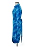 Express 100% Polyester Print Blue Cocktail Dress Size 9 - 10 - photo 5