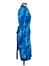 Express 100% Polyester Print Blue Cocktail Dress Size 9 - 10 - photo 4