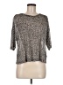 Joie 100% Viscose Animal Print Silver 3/4 Sleeve Top Size M - photo 1