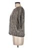Joie 100% Viscose Animal Print Silver 3/4 Sleeve Top Size M - photo 5