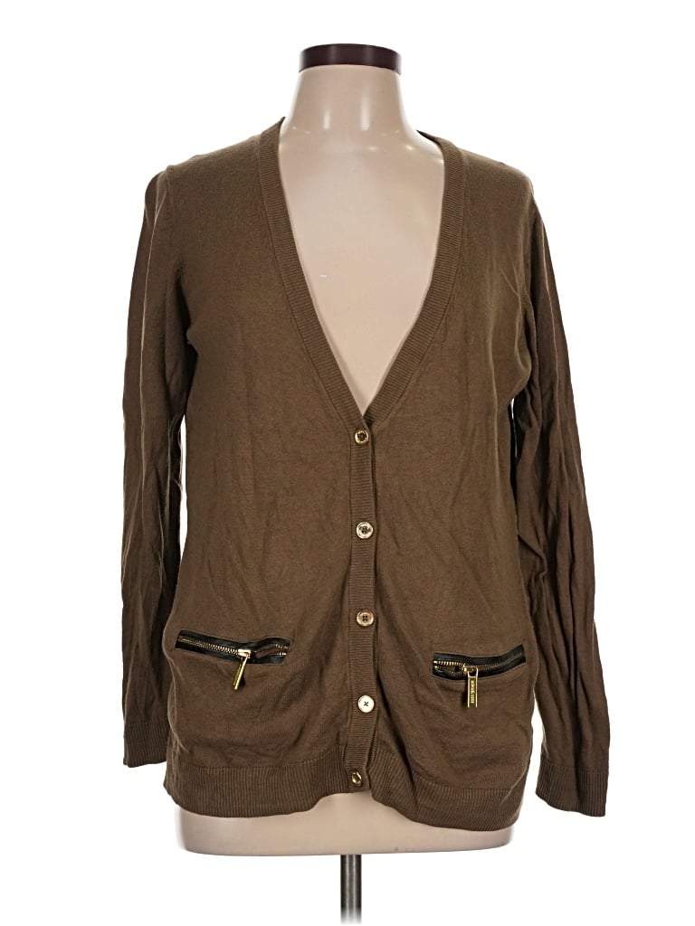 Pre-owned Michael Michael Kors Cardigan Sweater In Brown