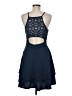 Jun & Ivy Solid Blue Cocktail Dress Size M - photo 2