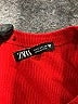 Zara Solid Red Cocktail Dress Size M - photo 7