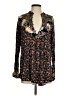Free People 100% Rayon Floral Black Long Sleeve Blouse Size XS - photo 1