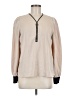 Unbranded 100% Polyester Tan Long Sleeve Blouse Size M - photo 1