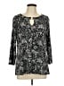 Jaclyn Smith Black 3/4 Sleeve Blouse Size L - photo 1
