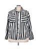 Unbranded 100% Polyester Stripes Black 3/4 Sleeve Blouse Size 4X - photo 1