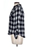 Le Lis 100% Rayon Plaid Blue Long Sleeve Button-Down Shirt Size L - photo 5