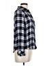 Le Lis 100% Rayon Plaid Blue Long Sleeve Button-Down Shirt Size L - photo 4