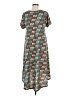 Lularoe Print Teal Casual Dress Size M - photo 2