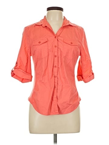 Hester & Orchard 3/4 Sleeve Button-Down Shirt (view 1)