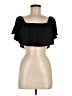 ASOS 100% Polyester Black Short Sleeve Top Size 8 - photo 1