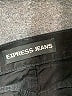 Express Jeans 100% Cotton Graphic Black Denim Shorts Size 8 - photo 3