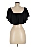 ASOS 100% Polyester Black Short Sleeve Top Size 8 - photo 2