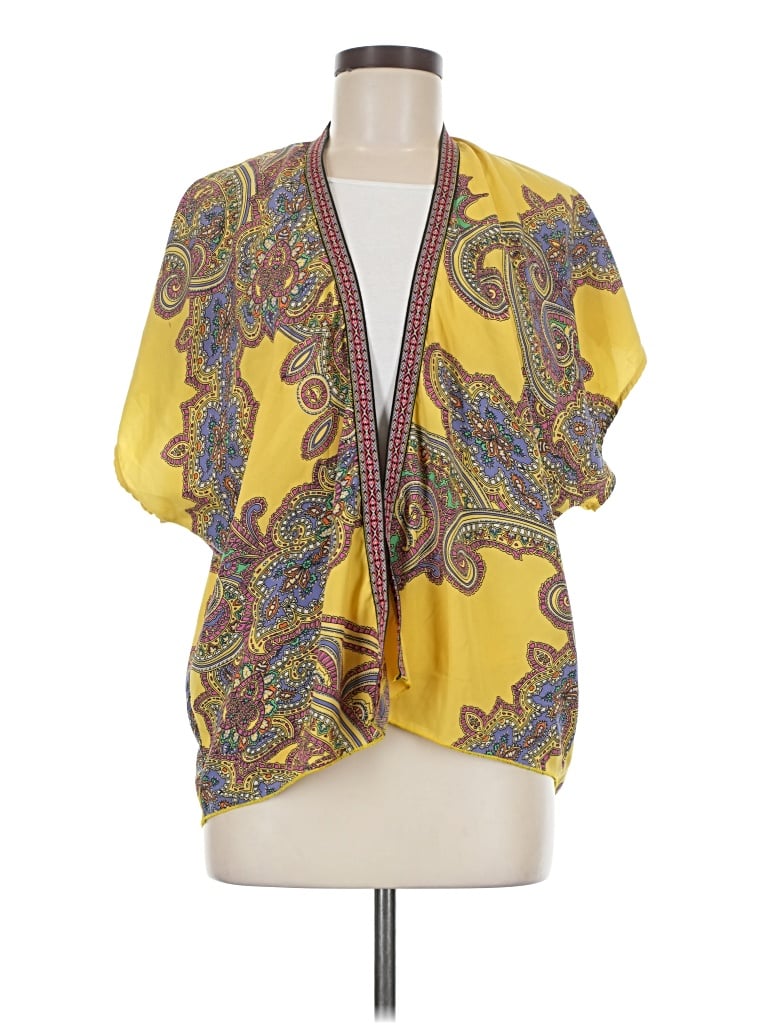 Pre-owned Orange Creek Kimono In Yellow