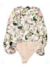 ELOQUII 100% Polyester Floral Ivory Bodysuit Size 20 Plus - photo 2