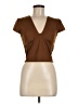 Sincerely Jules Brown Short Sleeve Top Size M - photo 1