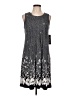 Perceptions Graphic Gray Casual Dress Size 10 - photo 1