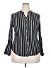 Atmosphere 100% Viscose Stripes Black Long Sleeve Blouse Size 20 - photo 1