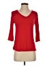 Loveappella Red 3/4 Sleeve Top Size S - photo 1