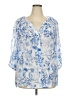 Halogen Blue 3/4 Sleeve Blouse Size 2X - photo 1