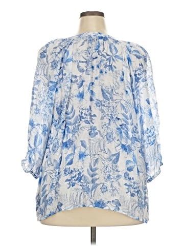 Halogen 3/4 Sleeve Blouse (view 2)