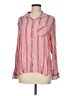Rails Stripes Pink Long Sleeve Button-Down Shirt Size M - photo 1