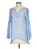 Spense Blue 3/4 Sleeve Blouse Size S - photo 1