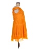 Self-Portrait 100% Polyester Orange Chiffon midi dress Size 10 - photo 4