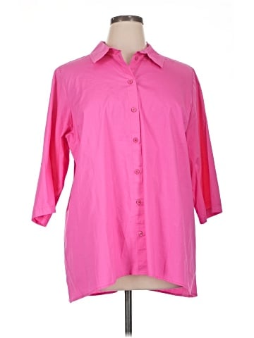 D&Co. 3/4 Sleeve Button-Down Shirt (view 1)
