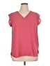 Ann Taylor LOFT 100% Polyester Pink Short Sleeve Top Size XL - photo 1
