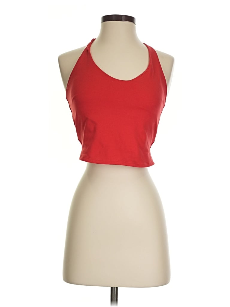 Pre-owned Gilly Hicks Tank Top Red Halter Neckline Tops