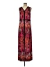 Chico's Print Red Casual Dress Size Med (1) - photo 1