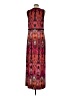 Chico's Print Red Casual Dress Size Med (1) - photo 2