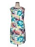 Worthington 100% Polyester Tropical Blue Casual Dress Size 14 - photo 1