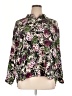 J.Jill 100% Polyester Floral Purple Long Sleeve Blouse Size XL Petite - photo 1