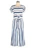 One Step Up Stripes Blue Jumpsuit Size M - photo 1