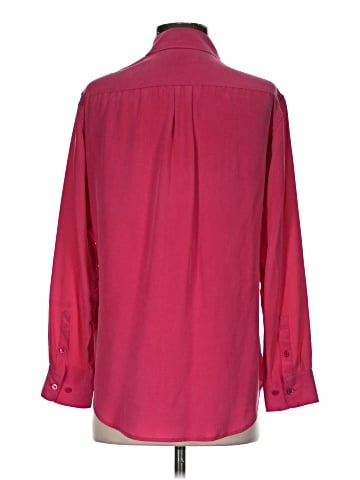 Equipment Long Sleeve Silk Top (view 2)