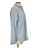 MWL by Madewell 100% Polyester Solid Blue Long Sleeve Blouse Size XXS - photo 4