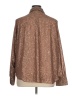 Anthropologie 100% Polyester Metallic Brown Long Sleeve Blouse Size XL - photo 2