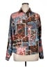 Unbranded 100% Polyester Print Red Long Sleeve Blouse Size XL - photo 1