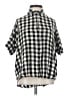 Madewell 100% Viscose Checkered-gingham Black Short Sleeve Blouse Size XS - photo 1