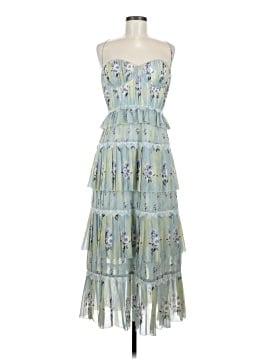 self portrait blue floral sleeveless chiffon tiered midi dress Self Portrait Floral Sleeveless Chiffon Tiered Midi Dress, Women's Fashion, Dresses & Sets, Dresses on Carousell